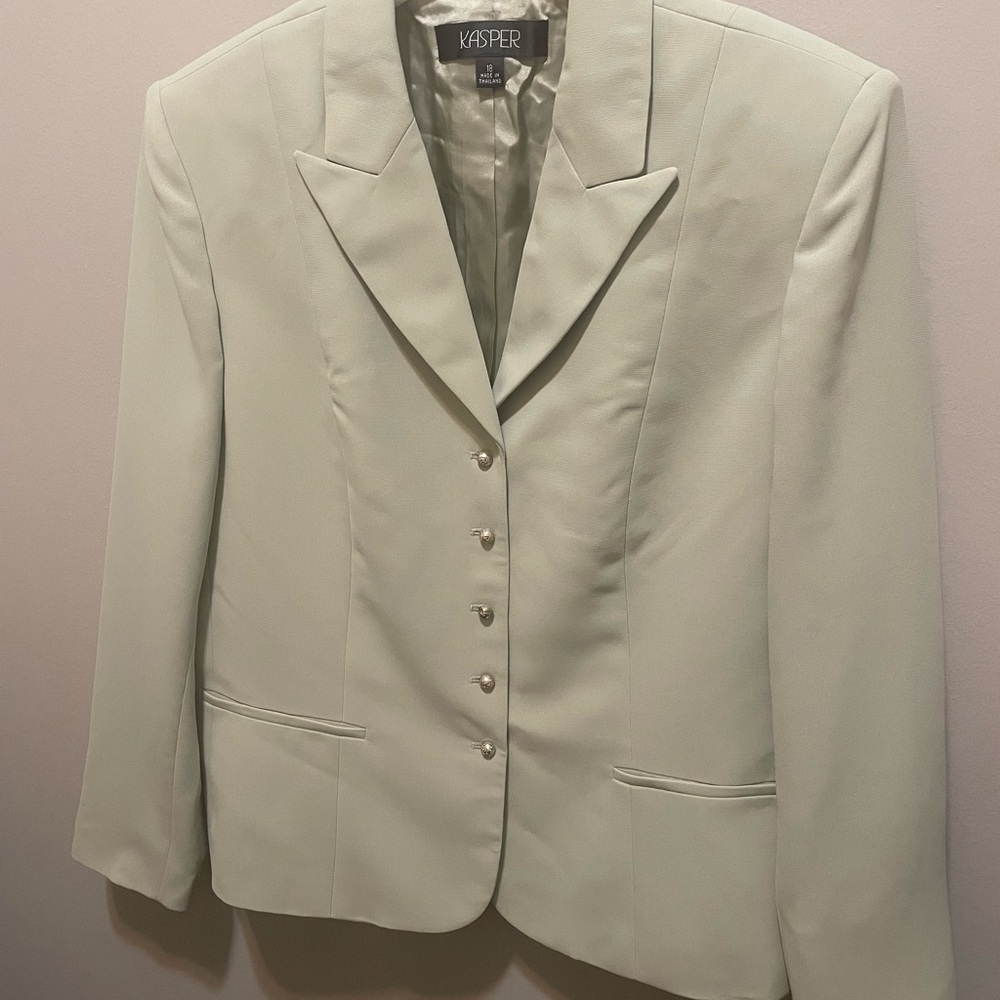 Kasper Women's “Sage” Green Blazer Size 18